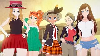 Into the Pokemon Verse Vol 2 - Sex party with 5 Poke Girls (Serena Sonia Hilda Bea and Alexa )