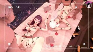 Sisters Kiyana who voluntarily become meat toilets for black meat sticks (3D HENTAI)