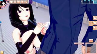 [Eroge Koikatsu! ] Re Zero Elsa (Re Zero Elsa) boobs rubbed and Nio standing handjob blowjob sex after having you serve! Big breasts anime [hentai game]