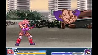 Muscular lady in hentai xxx erotic game video