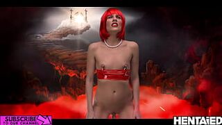Real Life Hentai - Hot Redhead fucked by Sexmachine and fully covered in cum