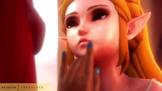 Lesbian Urbosa Fingers Young Slave Girl Zelda