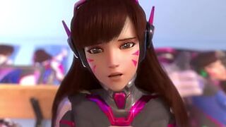 Cute Anime Girl Riding Cock (Overwatch)