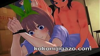 Japanese animation The Quintessential 〇uintuplets Ithika,Nino,Miku,yotsuba,Itsuki 3D hentai