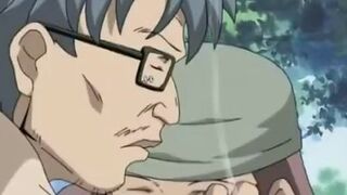 Mature hentai practicing sex in public toilets