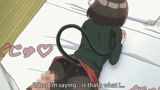 Big dick summons a busty demon and gives her an excellent footjob Anime hentai